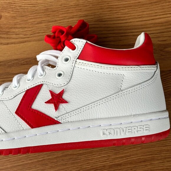 ⭐Converse Fastbreak Pro Mid Leather Sz 7 Women's Shoes Sneaker White Red A10200C - Picture 10 of 11